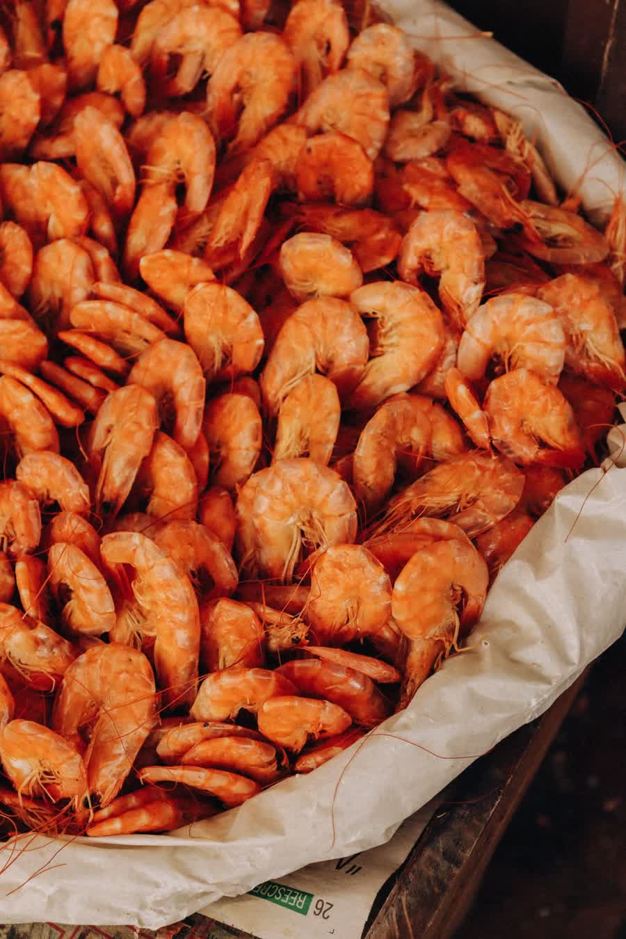 Camarones del mercado